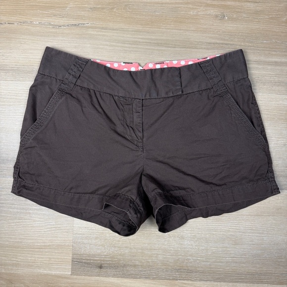 J. Crew Brown Lightweight Chino Shorts, Size 2 - Picture 1 of 5